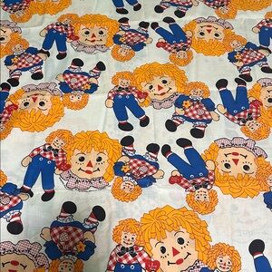 Raggedy Ann and Andy Fabric vintage
